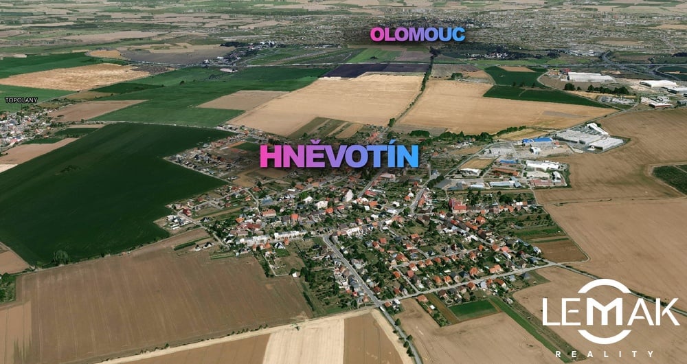 Prodej stavebního pozemku 1 488 m², Hněvotín