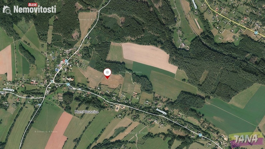 Prodej pole 85 906 m², Horní Brusnice