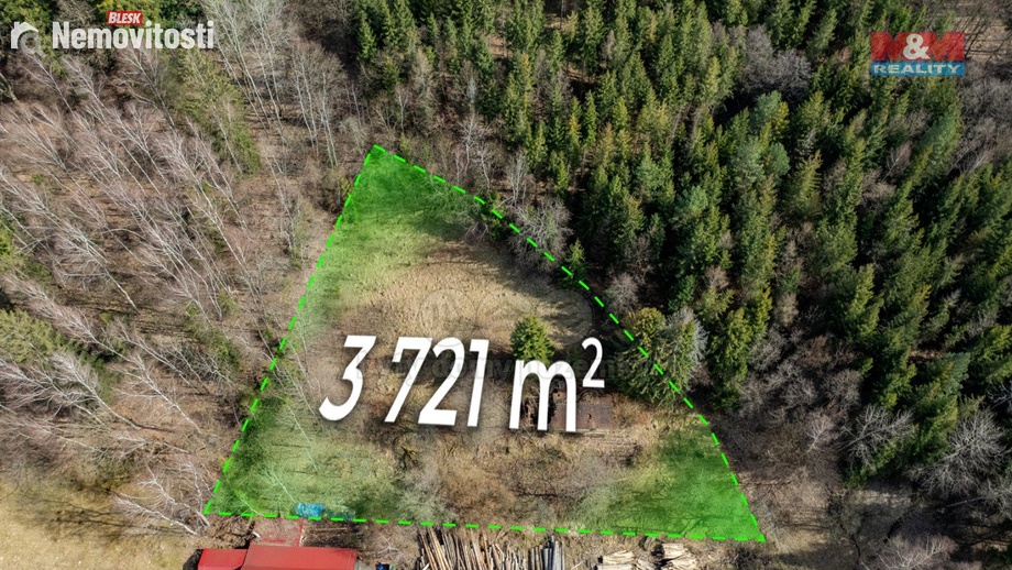 Prodej stavebního pozemku 3 721 m², Zubří