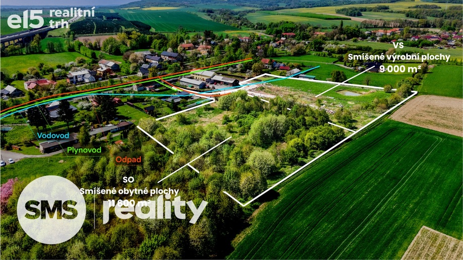 Prodej stavebního pozemku 22 000 m², Hladké Životice