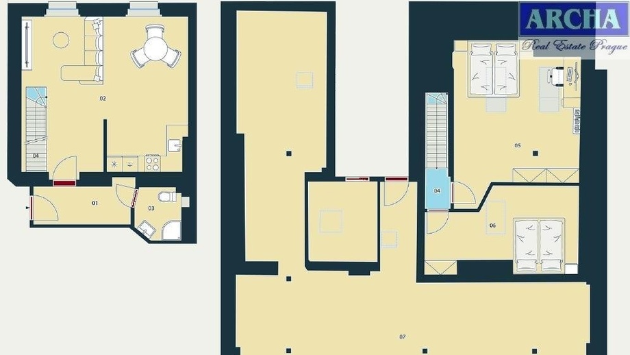 Prodej byty 3+kk, 214 m² - Praha - Nusle