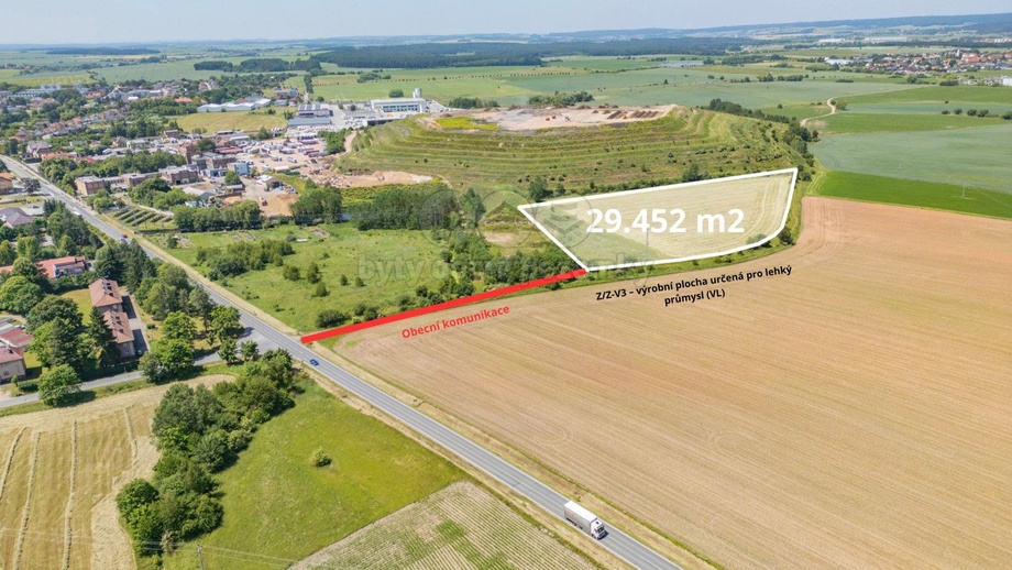 Prodej pozemky pro komerční výstavbu, 29 452 m² - Zbůch
