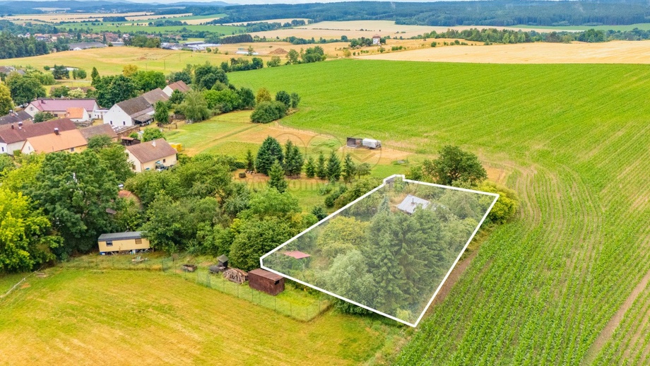 Prodej pozemky pro bydlení, 1 160 m² - Zemětice - Chalupy
