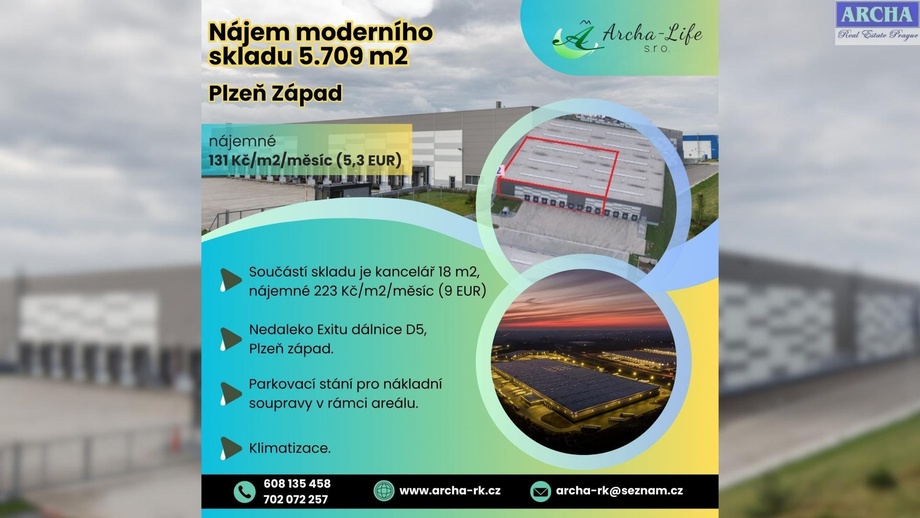 Pronájem sklady, 5 709 m² - Nýřany