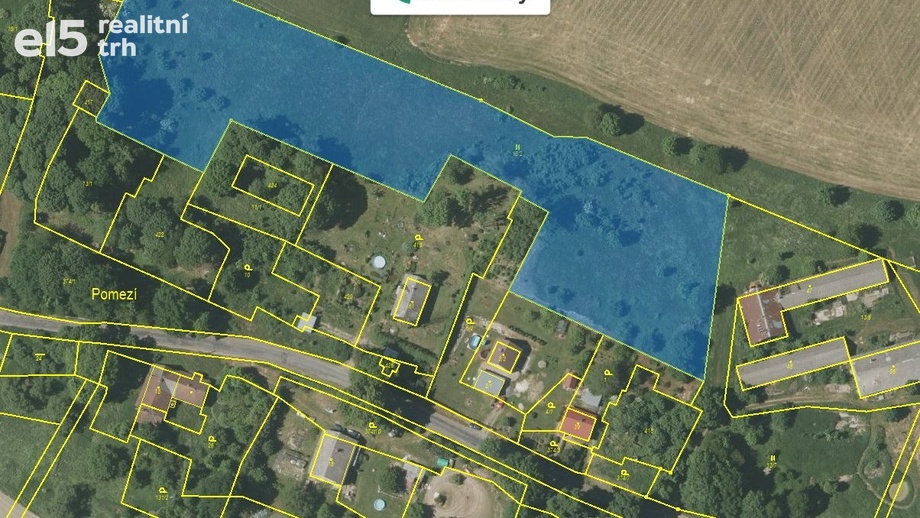 Prodej stavebního pozemku 11 768 m², Všeruby - Pomezí