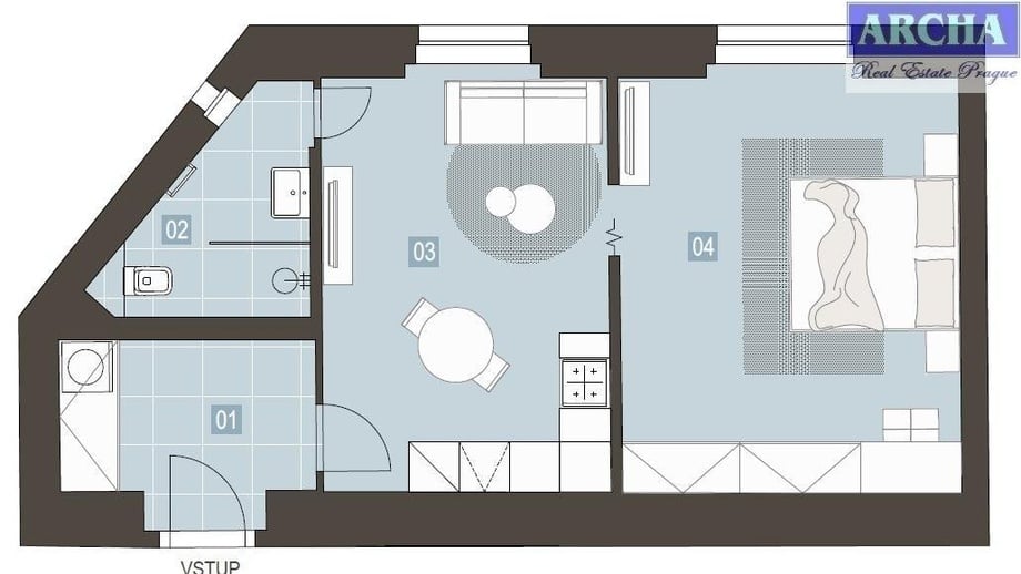 Prodej byty 2+kk, 53 m² - Praha - Žižkov