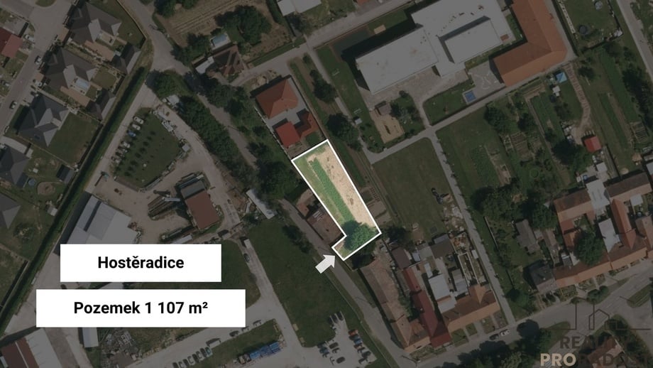 Prodej pozemky pro bydlení, 1 107 m² - Hostěradice na Moravě