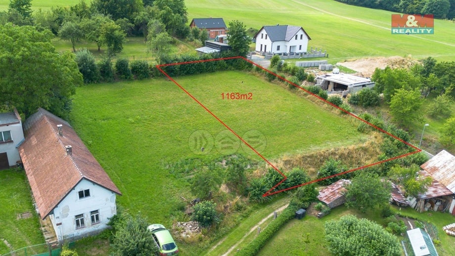 Prodej stavebního pozemku 1 163 m², Kamenná Lhota