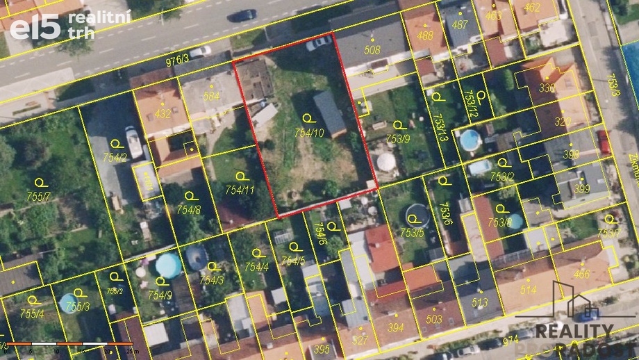 Prodej stavebního pozemku 652 m², Prostějov - Vrahovice