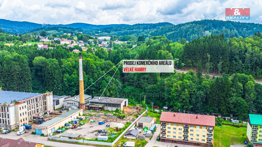 Prodej výrobního prostoru 2 302 m², Velké Hamry