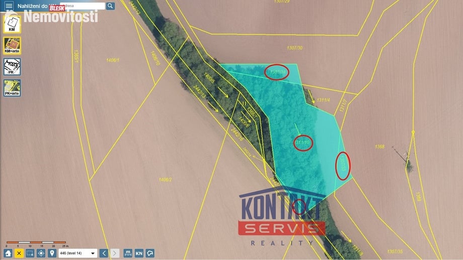 Prodej pole 1 648 m², Košťálov - Kundratice