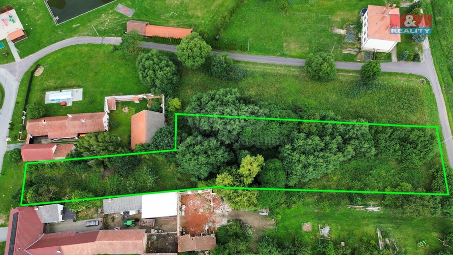 Prodej stavebního pozemku 3 467 m², Radkovice u Budče