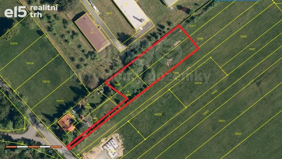 Prodej stavebního pozemku 2 500 m², Hostašovice