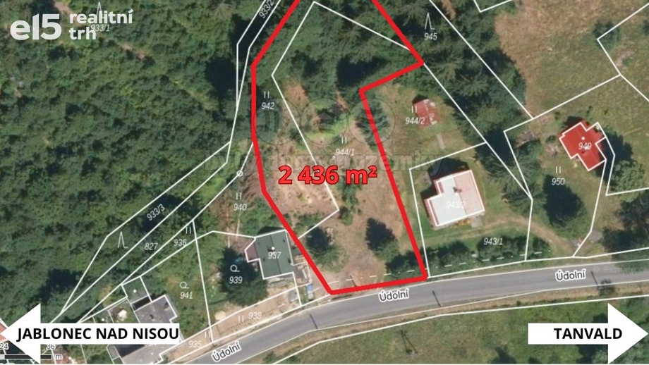 Prodej stavebního pozemku 2 436 m², Smržovka