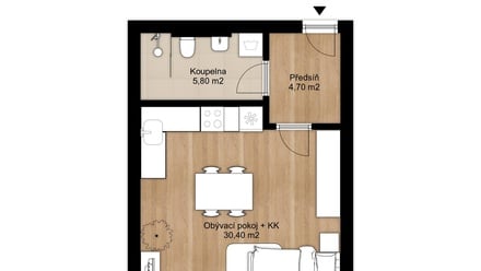 Prodej bytu 1+kk 41 m², Hrušovany nad Jevišovkou