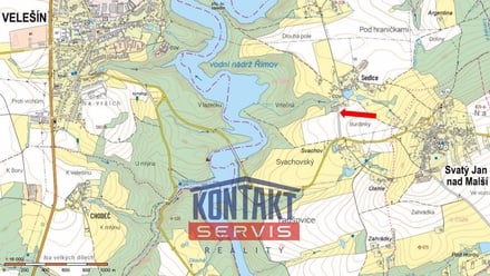 Prodej stavebního pozemku 1 437 m², Svatý Jan nad Malší - Sedlce