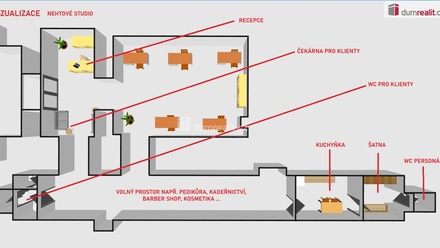 Pronájem obchodního prostoru 93 m², Brno