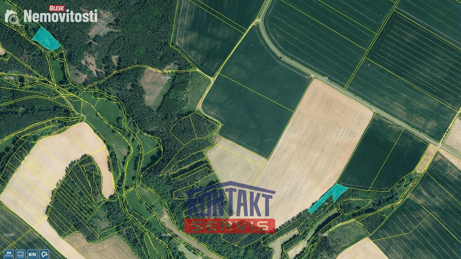 Prodej lesa 16 790 m², Kožlany - Hodyně