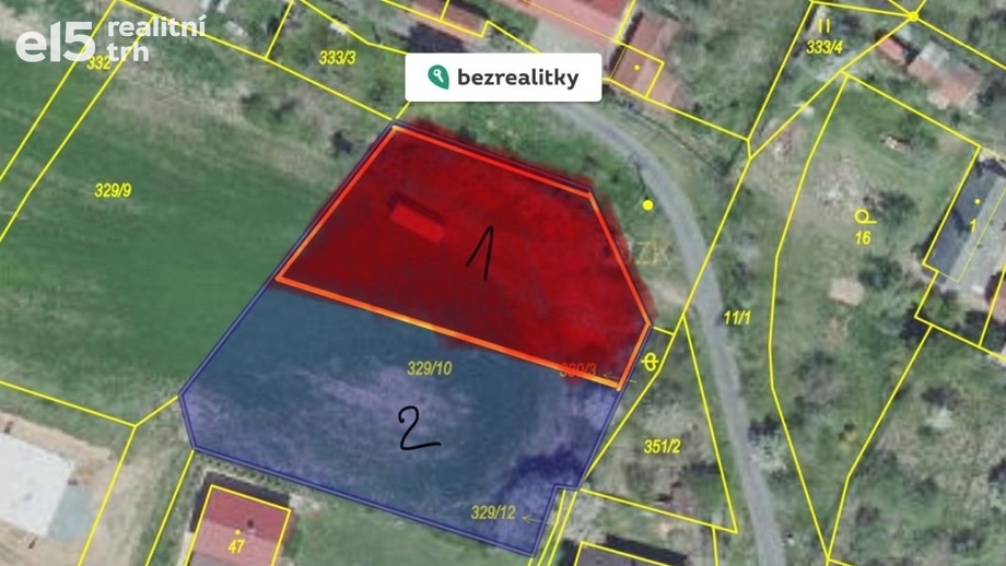 Prodej stavebního pozemku 2 192 m², Drevníky - Nechalov