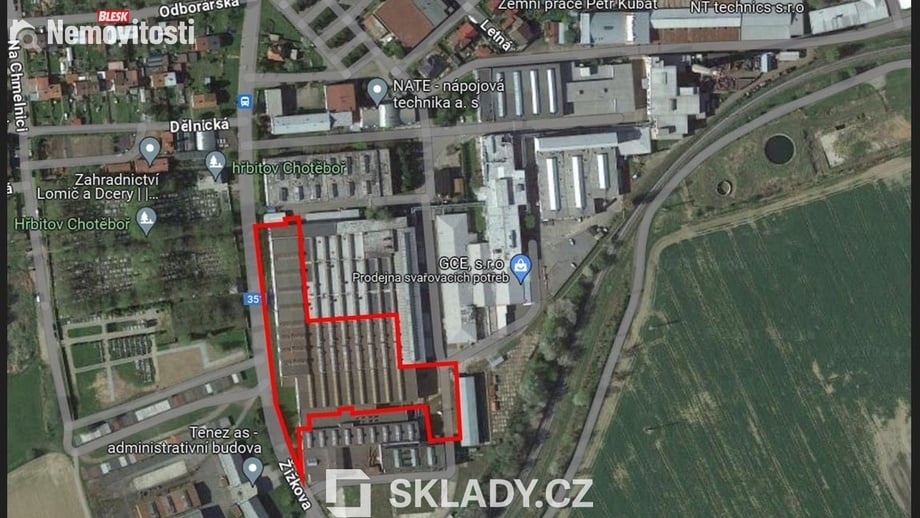 Prodej skladu 8 077 m², Chotěboř