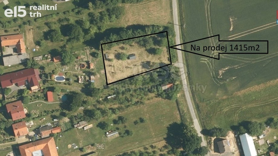 Prodej stavebního pozemku 1 415 m², Milenov
