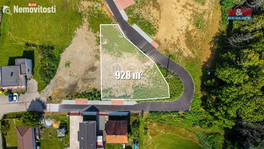 Prodej stavebního pozemku 928 m², Niměřice