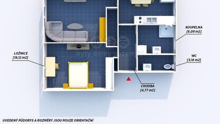 Prodej bytu 2+1 65 m², Poběžovice