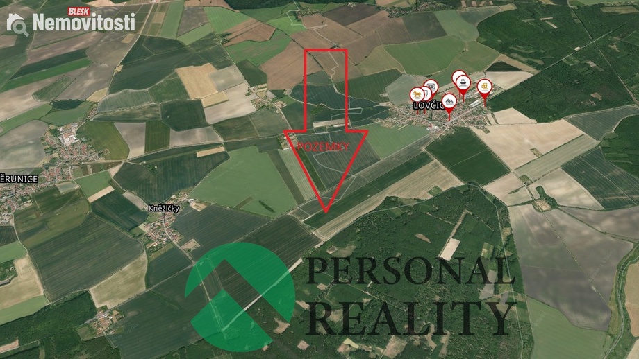 Prodej podílu 1/2 pole 8 299 m², Lovčice
