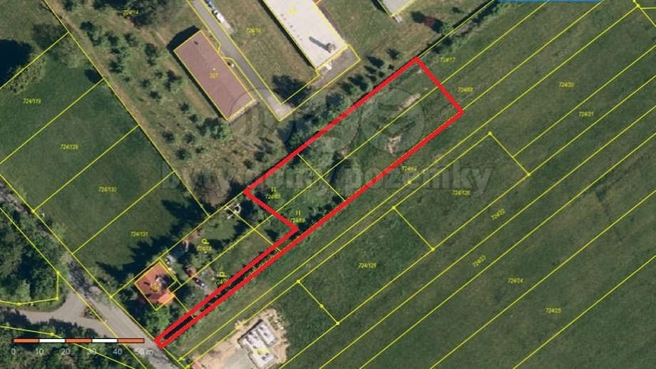 Prodej stavebního pozemku 2 500 m², Hostašovice