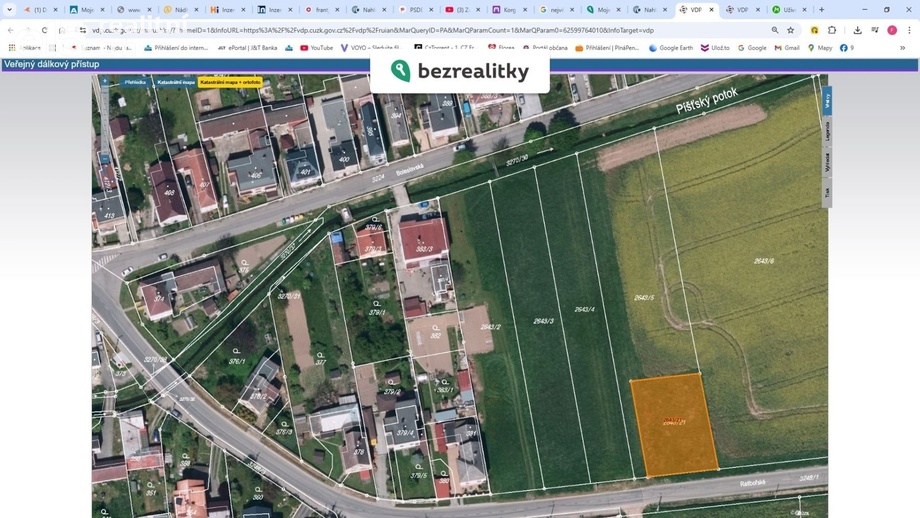 Prodej stavebního pozemku 910 m², Píšť