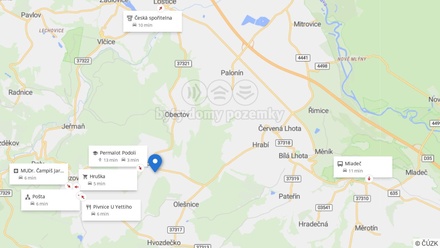 Prodej stavebního pozemku 611 m², Bouzov