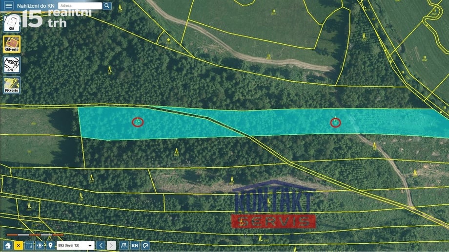Prodej lesa 7 812 m², Studená - Velký Jeníkov