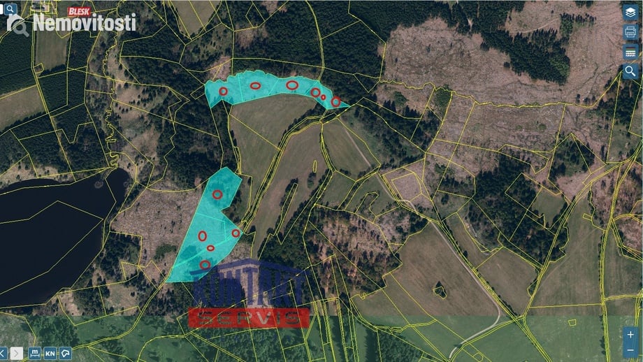 Prodej lesa 47 225 m², Studená - Horní Pole