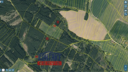 Prodej lesa 23 812 m², Bečice