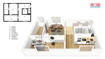 Prodej bytu 3+1 62 m², Praha 10
