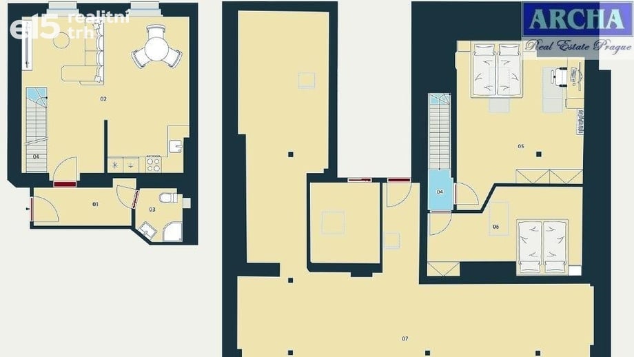 Prodej bytu 3+kk 214 m², Praha 4, Nusle