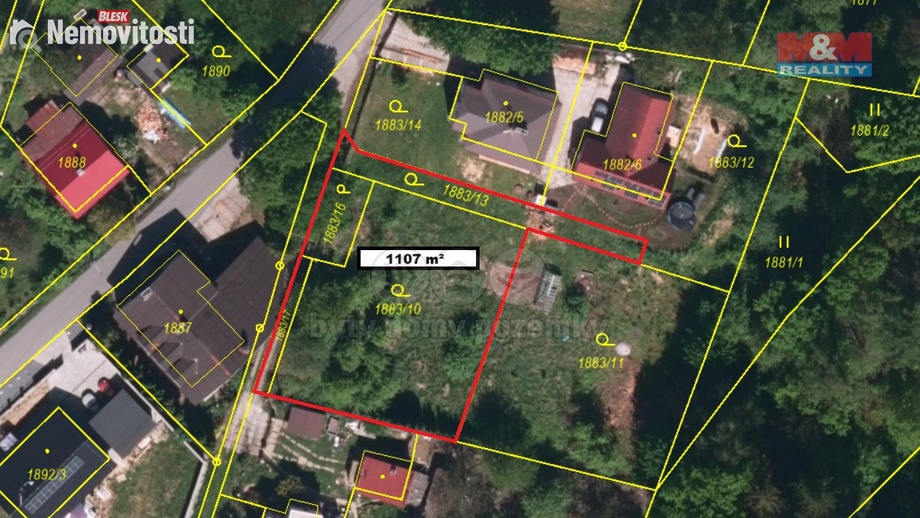 Prodej stavebního pozemku 1 107 m², Dětmarovice