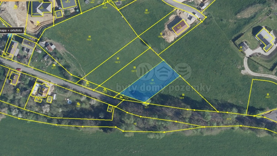 Prodej stavebního pozemku 1 110 m², Šabina