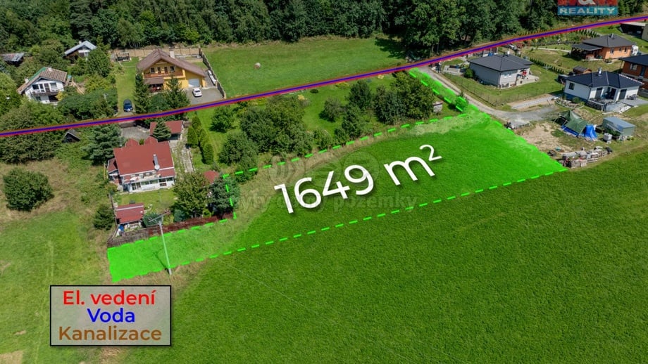 Prodej stavebního pozemku 1 649 m², Valašské Meziříčí