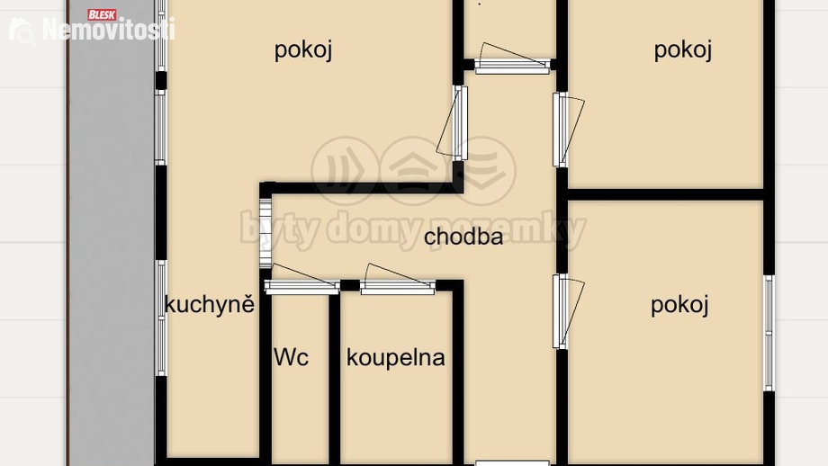 Prodej bytu 3+1 89 m², Šonov
