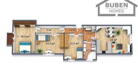 Prodej bytu 4+kk 91 m², Mariánské Lázně