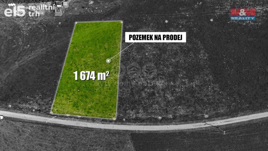 Prodej stavebního pozemku 1 674 m², Huntířov