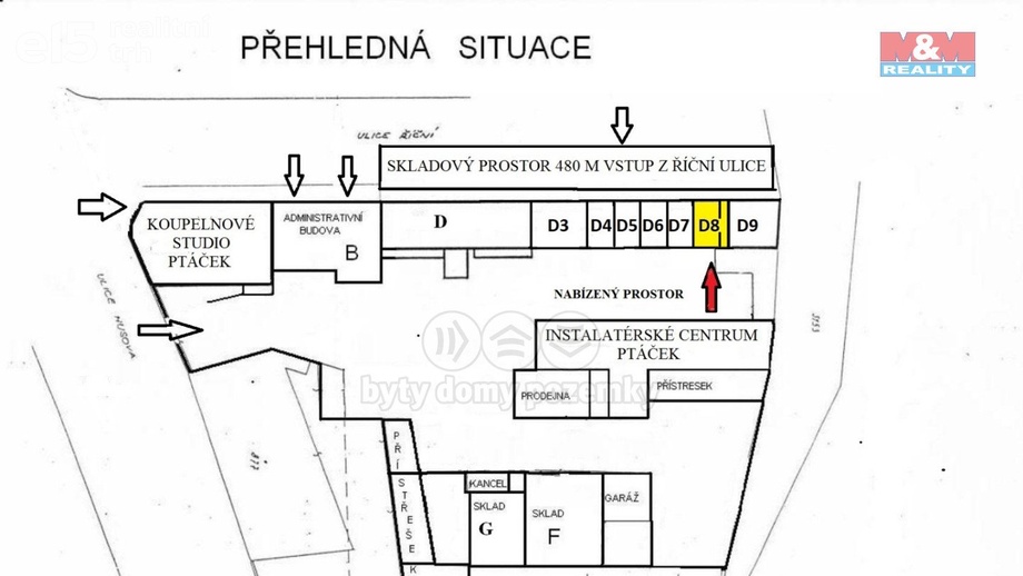 Pronájem skladu 40 m², Louny