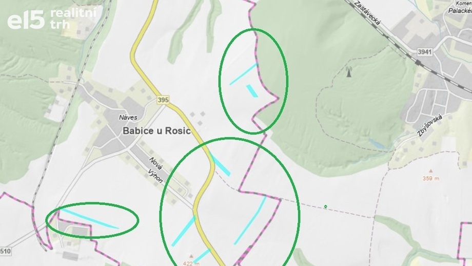 Prodej pole 29 954 m², Babice u Rosic