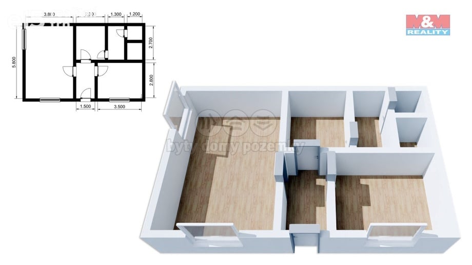 Pronájem kanceláře 35 m², Stráž pod Ralskem
