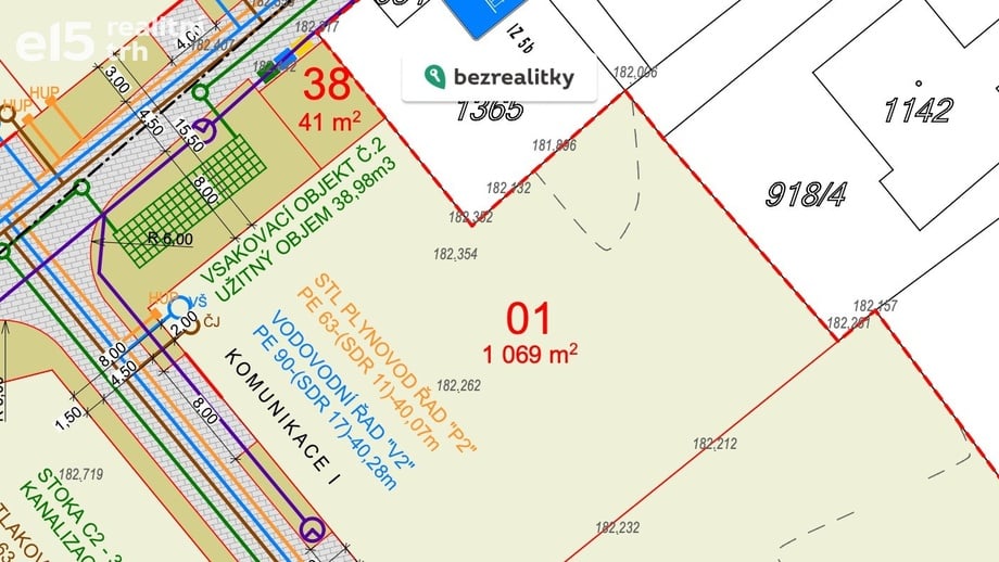 Prodej stavebního pozemku 1 069 m², Záryby - Martinov
