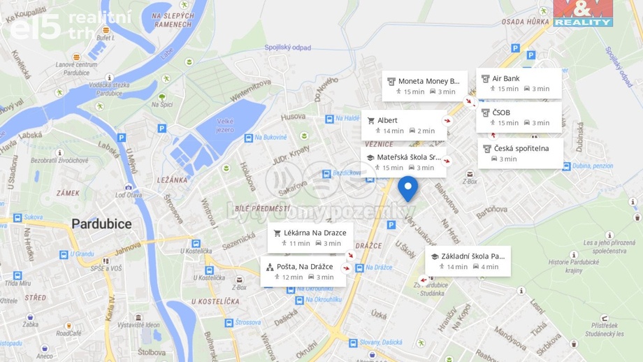 Pronájem bytu 3+1 61 m², Pardubice III