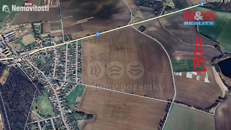 Prodej pole 9 979 m², Nové Dvory