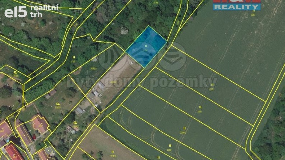 Prodej zahrady 670 m², Chabeřice