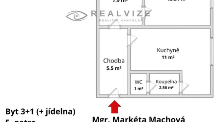 Prodej bytu 3+1 73 m², Tábor